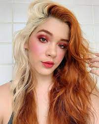 Pin By Katelynn Cook On Hair Ideas In 2021 Split Dyed Hair Peach Hair Ginger Hair Dyed