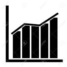 chart icon on transparent background chart sign flat style