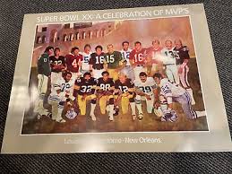 SUPER BOWL XX A CELEBRATION OF MVP'S 24X32 POSTER NAMATH STARR FRANCO SWANN  LM