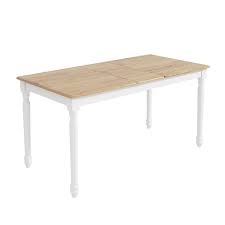 Large extending dining table white gold / curva white gloss extending dining set : Large White Extendable Dining Table With Light Oak Top Seats 6 Rhode Island Furniture123