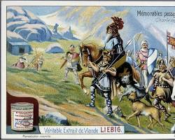 Image of Charlemagne's army cavalry charge