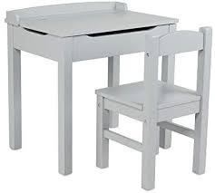 Amazon Com Melissa Doug Child S Lift Top Desk Chair Kids Furniture Gray 2 Pieces Toys Games In 2020 Kids Desk Chair Kids Chairs Kids Furniture