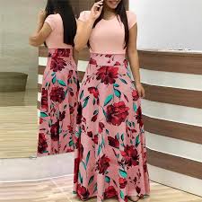 Buy Women S Party Wear Rayon Floral Print Peach Dress Online At Low Prices In India On Win Long Sleeve Casual Dress Maxi Dresses Casual Floral Print Maxi Dress