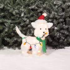 Shop for outdoor christmas light displays at walmart.com. Holiday Time Christmas Decor 24 Fluffy Dog Light Sculpture Walmart Com Walmart Com