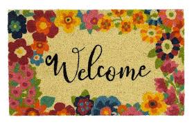 Mohawk Home Welcome Spring Garden Doormat Door Mat Spring Garden Welcome Design
