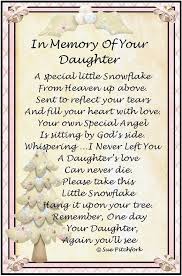 In Loving Memory Of Daughter Snowflake By Cindiscandycreations In Loving Memory Quotes Memories Quotes Daughter Poems