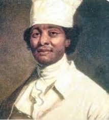 THE FIRST BLACK CHEF IN AMERICA HISTORY: James Hemings (c. 1765–1801) is  considered to be the first American chef to train in France and one of the  first Black celebrity chefs. Born
