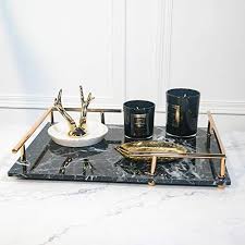 The catchall trays are great for holding small items, watches, rings, earrings, thumb drives, car keys, coins, etc. Amazon Com Putwo Decorative Tray Mdf Tray With Marble Print Handmade Vanity Tray Perfume Tray Jewelry Tr Gold Tray Decor Vanity Tray Decor Handmade Vanity
