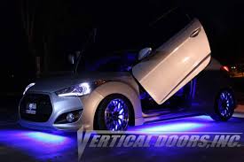 Check Out The Hyundai Veloster With The Lambo Doors Kit Installed By Vertical Doors Shared By One Of Our Vdi Cu Hyundai Veloster Veloster Turbo Vertical Doors