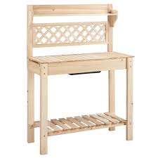 Small garden bench, potting benches, wooden bench, rustic bench, garden decoration, farmhouse decor, garden display, tobacco lath wood craft. Better Homes Gardens Camrose Farmhouse Outdoor Potting Bench Wayfair