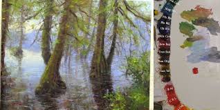 Use soaker hoses, not sprinklers that will wet the foliage. 9 Steps To Paint Cypress Trees With Water Reflection Master Oil Painting