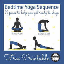 Camel pose sequence to improve backbends. Bedtime Yoga Sequence Free Printable Your Therapy Source