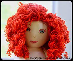 Creating Curls In Yarn For Diy Doll Hair Make Rag Doll Hair Diy Doll Hair Doll Hair