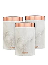 Set of gold canister, plastic packaging for chemical mixtures of oil, water and other liquids. Kitchen Storage Organization Tower Stainless Steel Set 3 Canisters Tea Coffee Surgar Rose Gold White Home Garden