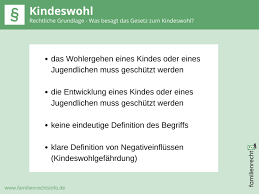 Eine kindeswohlgefährdung liegt vor, wenn eine gegenwärtige oder zumindest unmittelbar bevorstehende gefahr für die kindesentwicklung abzusehen ist, die bei ihrer fortdauer eine erhebliche. Kindeswohl Rechtliche Grundlage Kontinuitatsprinzip Mehr