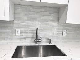 Anora Snow White Mosaic Glass Tile Diy Kitchen Backsplash Modern Kitchen Kitchen Renovation