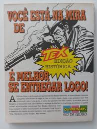 Revista em Quadrinhos, Gibi TEX, N. 92. Visita Inespera