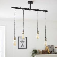 Rosace multiple pour suspension leroy merlin / bricolage deco maison jardin produits et conseils leroy merlin : Suspension E27 Style Industriel Yuni Metal 4 Lumieres Inspire Luminaires Salle A Manger Style Industriel Salle A Manger Et Salon