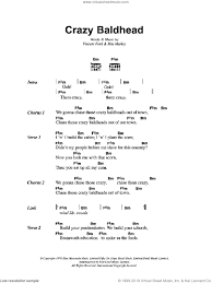 Chord dasar kunci gitar & lirik lagu ©chordtela.com. Marley Crazy Baldhead Sheet Music For Guitar Chords Pdf