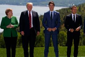 The family of angela merkel, the chancellor of germany, is of german and polish descent. German Chancellor Angela Merkel President Donald Trump Canadian Prime Minister Justin Trudeau And French President Emmanuel Macron Gather For The Family Photo During The G 7 Summit Friday Jun Las Vegas