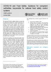 Savesave corona_ application_english.pdf for later. Covid 19 And Food Safety Guidance For Competent Authorities Responsible For National Food Safety Control Systems
