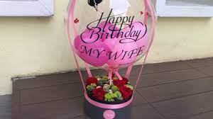 Balloon With Flower Box Hot Air Balloon Design Youtube Hot Air Balloon Design Balloon Design Balloons