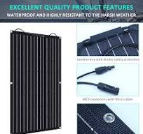 100w 12v ETFE flexible Monocrystalline Solar Panel Module with Connector  Charger Off-Grid for RV Boat Cabin Van Car Uneven Surfaces