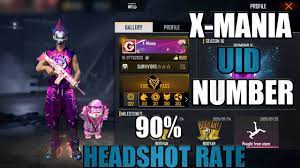 Modify your free fire name, nickname or nickname. X Mania Uid Number Revealed X Mania Ki Id X Mania Profile In Free Fire Youtube