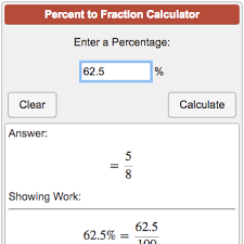 Percent To Fraction Calculator