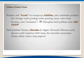 Penilaian kinerja menurut mondy & noe(2005) penilaian kinerja adalah tinjauan formal dan evaluasi kinerja individu atau tugas tim. Kinerja Penilaian Prestasi Ppt Download