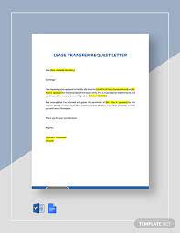 Sample letter of request for temporary parking permit. Lease Transfer Request Letter Template Free Pdf Word Google Docs