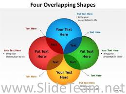 four overlapping circles common process powerpoint diagram