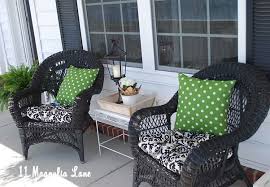 New Spring Decor On The Porch 11 Magnolia Lane Porch Furniture Front Porch Decorating Wicker Porch Furniture