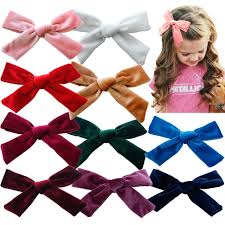 Shopping for baby head wraps? Amazon Com Big Hair Bows Girls Toddler Velvet 5 Inches 10 Pcs Hair Clips For Girls Alligator Baby Ponytail Holder Beauty