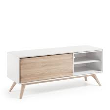 Bois et chiffons c'est la puissance d'une marque et d'une notoriété qui rassure le consommateur. Meuble Tv Design Blanc Et Bois De Frene Joshua By Drawer