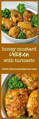Honey Mustard Chicken With Turmeric Recipe Turmeric Recipes Mustard Chicken Honey Mustard Chicken