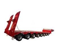 Factory Custom 8 Axle Low Flat Semi Trailer Transport 120 Ton Flat Bed  Semi-Trailer