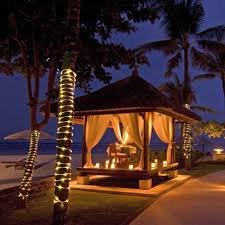 Amazon Com Rope Lights Lte Solar 100 Led Tube Lights Outdoor Waterproof Light Sensor 33ft 8 Modes Warm White Patio Lawn Garden Outdoor Resort Bali