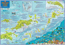 British Virgin Islands Bvi Adventure Dive Map Franko Maps