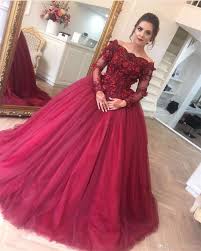 In den zeiten des römischen reiches bräute trugen rote schleier, die symbolisieren wohlstand und liebe. Grosshandel Off The Shoulder Weinrot Ballkleid Bunte Brautkleider Perlen Spitze Tull Arabisch Frauen Bunte Brautkleider Nicht Weiss Von Totallymodest 183 61 Auf De Dhgate Com Dhgate