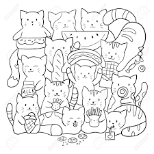 Castle coloring pages to print out m39dl. Doodle Coloring Page For Children And Adults Cute Kawaii Vector Royalty Free Cliparts Vectors And Stock Illustration Image 142186520