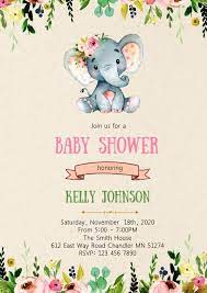 1 060 Baby Shower Invitation Customizable Design Templates Postermywal Baby Shower Invitation Cards Baby Shower Invitation Templates Baby Shower Invitations