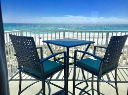 Incredible Ocean Views From 2 Balconies Free Lazy Days Beach Chairs Umbrella Pensacola Beach Patio Bar Set Outdoor Patio Bar Sets Pub Table Sets