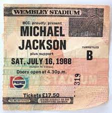 Mj S Ticket Be Like On Bad Tour Wish I Witness It By Dominique Derodar Michael Jackson Bad Tour Michael Jackson Loving You Michael Jackson