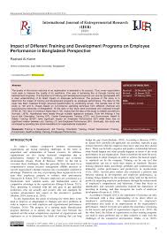 The malaysian economy recorded remarkable growth throughout the after malaysia gained independence in 1957, the country's real gdp growth accelerated from −0.1% to 7.8 however, the country was affected by the asian financial crisis in 1997 and later the world trade. Pdf Impact Of Different Training And Development Programs On Employee Performance In Bangladesh Perspective