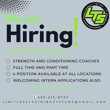 Are you a strength coach or personal trainer looking for a job? We are  hiring Part-Time and Full-Time coaches at LTS NOW! • See details to apply!  • PLEASE SHARE! • • • • #