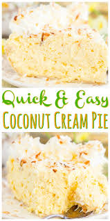 No Bake Coconut Cream Pie Coconut Cream Pie Recipes Coconut Cream Pie Easy Easy Pie Recipes