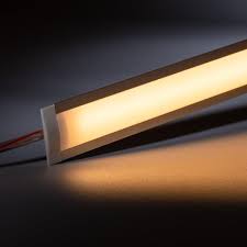 24v aluminium einbau led leiste schmal warmweiss diffuse leds24 com