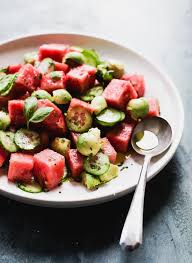 Cucumber Avocado Watermelon Salad Heartbeet Kitchen Recipe Cucumber Avocado Watermelon Salad Clean Eating Salads