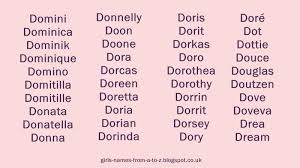 Dahl norwegian, swedish, danish from old norse dalr meaning valley. Girls Names From A To Z Girls Names Starting With D